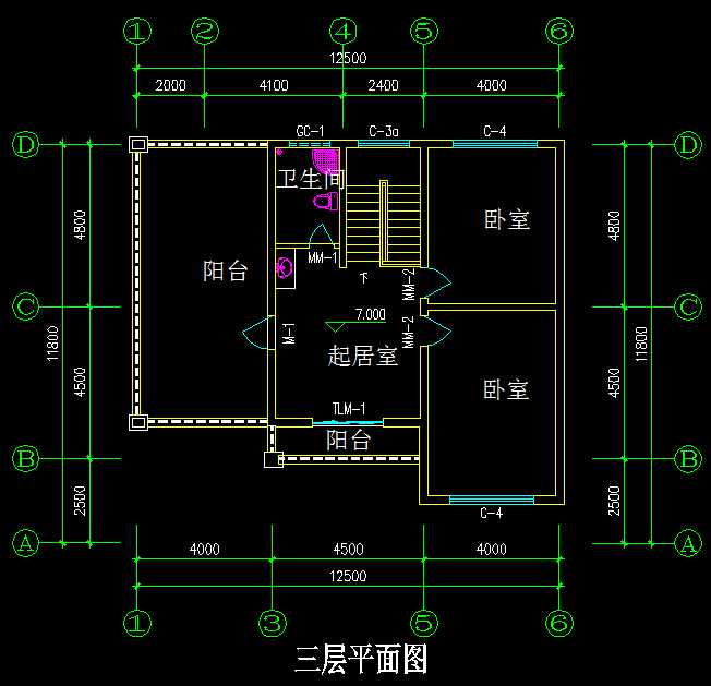 經典小三屋別墅戶型推薦 帶平面圖(圖4) 別墅平面圖