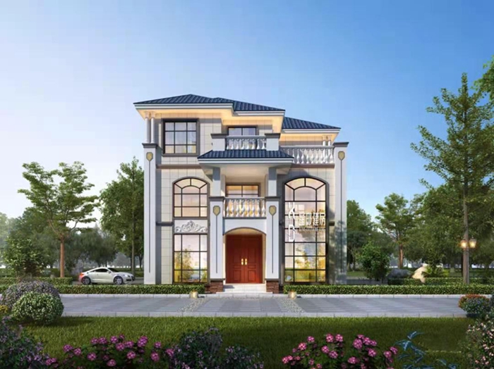 一百二十平方的輕鋼別墅設計圖(圖1) 睿婕輕鋼別墅