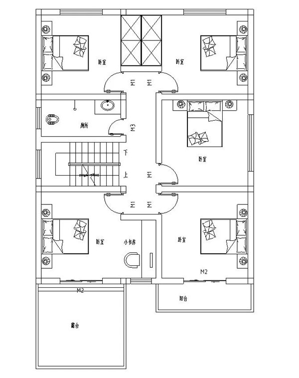 逢年過節整個家族都能住一起的容納性超強的鄉村三層自建別墅設計(圖8) 睿婕輕鋼別墅