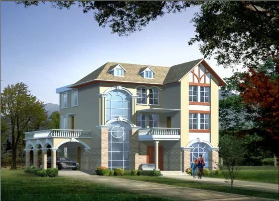 逢年過節整個家族都能住一起的容納性超強的鄉村三層自建別墅設計(圖9) 睿婕輕鋼別墅