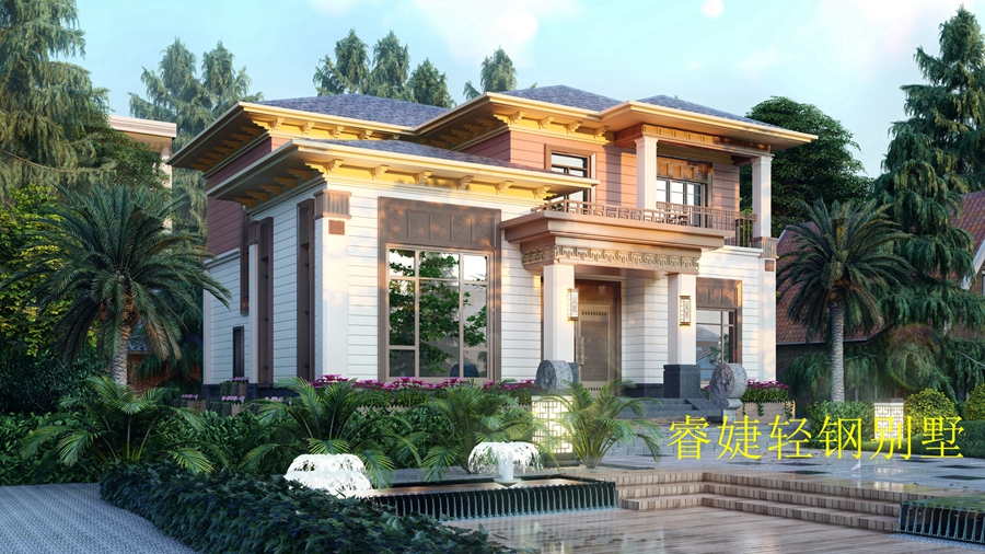 鄉村輕鋼龍骨別墅大概多少錢一棟？(圖2)